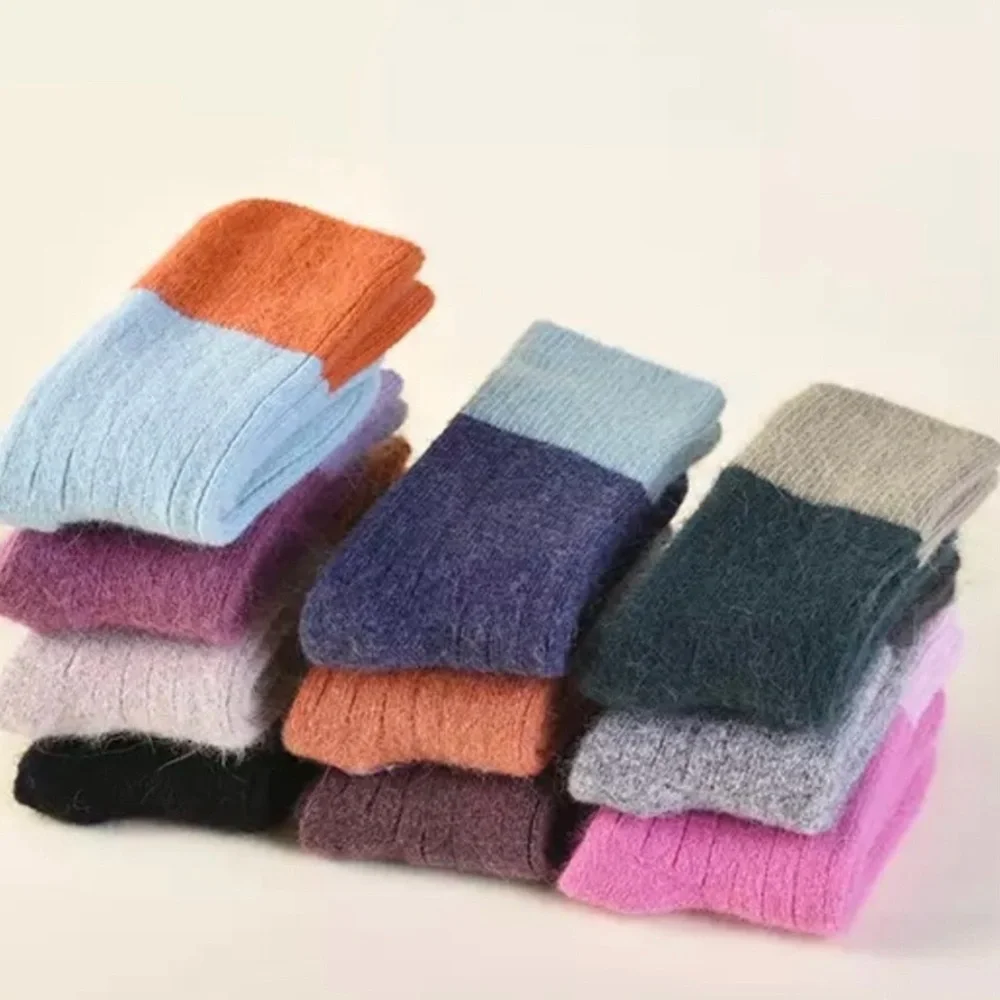 One pair Orange and Blue 5-8 kids Socks New